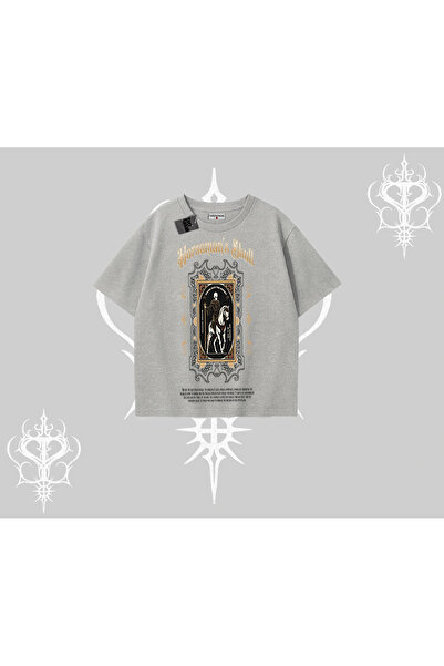 Tarzsokak قصة فضفاضة تي شيرت هورسمانز سكل دارك ريليك ستريت ليجاسي