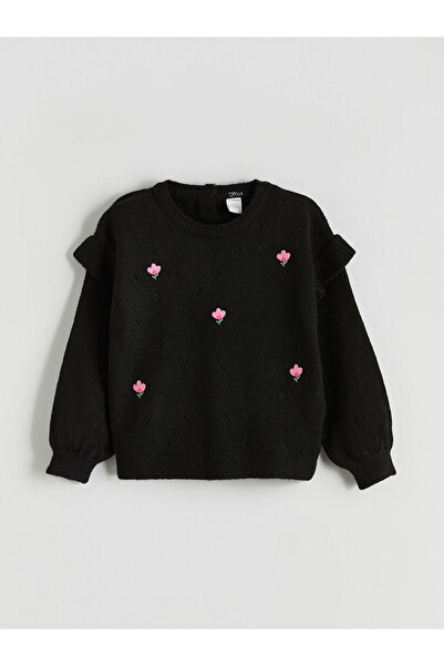 LC Waikiki Lcw Kidsblack Crew Neck Girls' Sweater