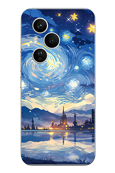 TechTree حافظة سيليكون متوافقة مع هاتف Honor 400 PRO بتصميم السماء المرصعة با...