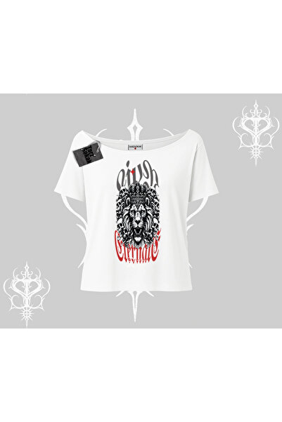 Tarzsokak Тениска с лодка на врата Коронована лъвска скала Авторитет Мит