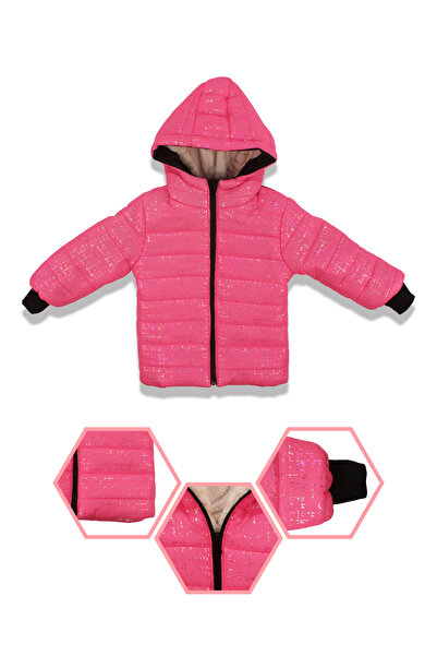 bebegen Palton pentru fetiță din pluș fucsia