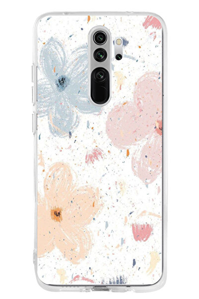 TechTree حافظة سيليكون مطبوع متوافقة مع هاتف Redmi Note 8 Pro بنمط زهور تجريد...