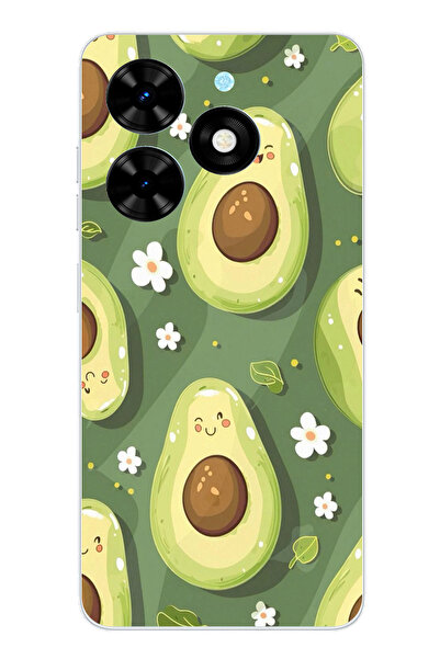 TechTree حافظة سيليكون متوافقة مع هاتف Tecno Spark Go 2024 باللون الأخضر اللط...