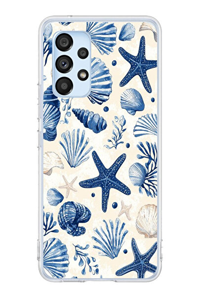 TechTree حافظة سيليكون مطبوع متوافقة مع هاتف سامسونج جالاكسي A53 بنمط صدفة ال...