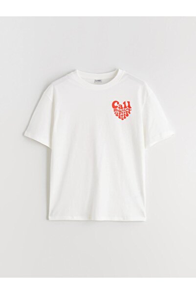 LC Waikiki Rmz Gi̇yi̇m Farkiyla Printed Girls' T-Shirt