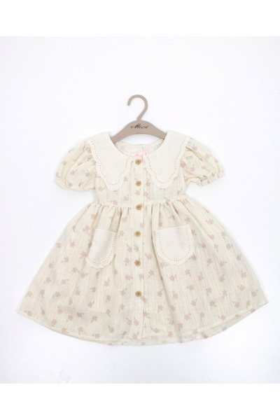 Name Baby Baby Girl Floral Patterned Holiday Dress