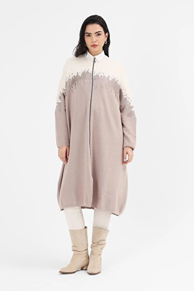 Uludağ Triko Жіночий екранний плащ з принтом