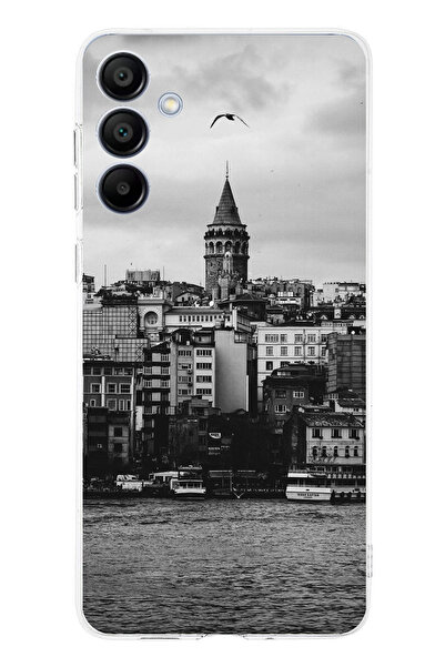 TechTree جراب سيليكون متوافق مع هاتف سامسونج جالاكسي A16 مع مناظر برج جالاتا ...