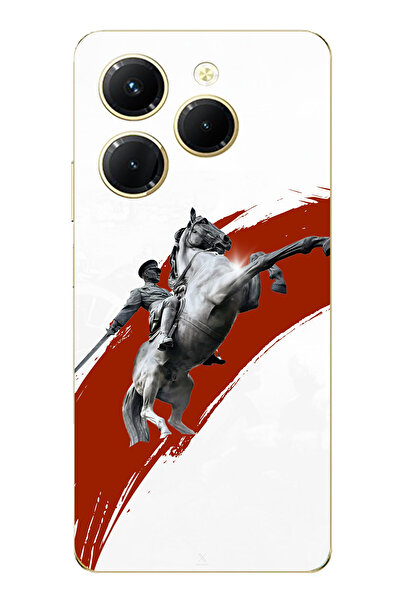 TechTree حافظة سيليكون أتاتورك مطبوع متوافقة مع هاتف Infinix Hot 40-40 PRO