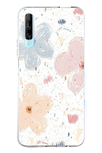 TechTree حافظة سيليكون مطبوع متوافقة مع هاتف Huawei P Smart PRO بنمط زهور تجر...