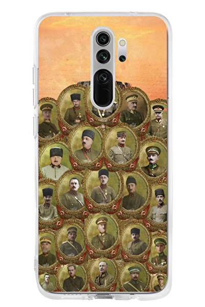 TechTree حافظة سيليكون متوافقة مع هاتف Redmi Note 8 Pro من أتاتورك وقادة الحرب للتحرير مطبوع