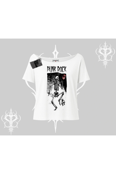 Tarzsokak Футболка з круглим вирізом Punk Rock Chaos Skeleton Riot