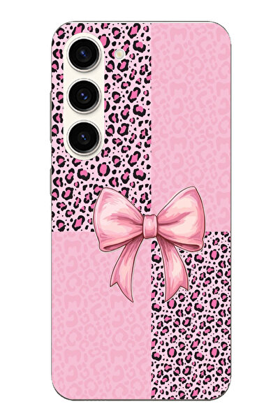 TechTree حافظة سيليكون متوافقة مع هاتف سامسونج جالاكسي S23 بنمط الفهد الوردي ...