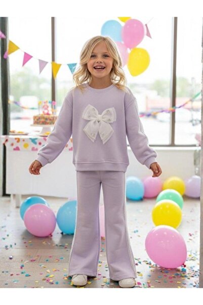 Zekids Σετ Κοριτσίστικο Βαμβακερό Φιόγκο με Πέτρες