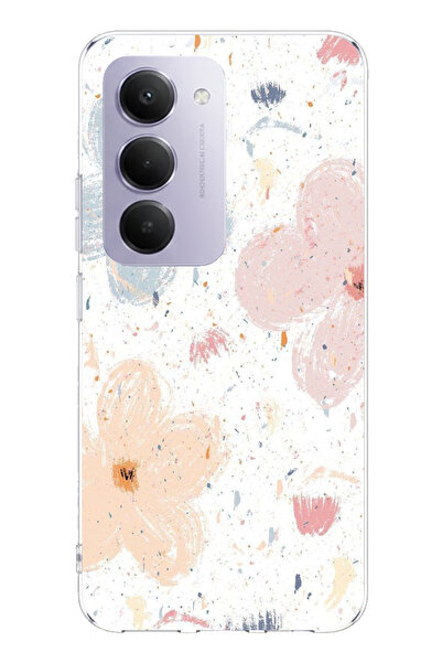 TechTree حافظة سيليكون مطبوع متوافقة مع هاتف Redmi 15 4G بنمط زهور تجريدية با...