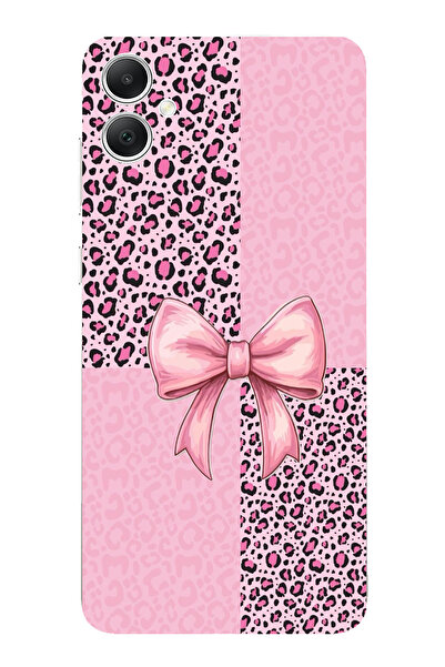 TechTree حافظة سيليكون متوافقة مع هاتف سامسونج جالاكسي A05 بنمط الفهد الوردي ...