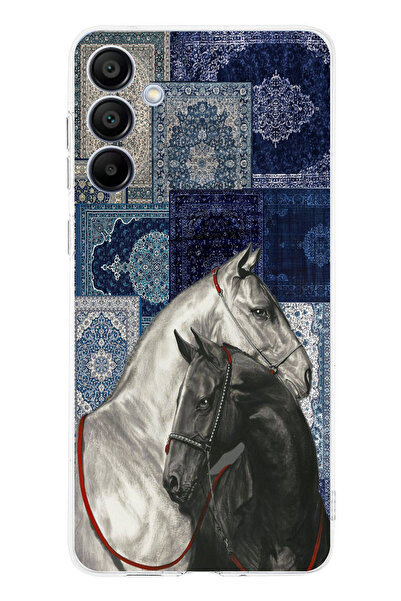 TechTree حافظة سيليكون متوافقة مع هاتف سامسونج جالاكسي A16 باللون الأزرق بنمط...