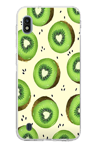 TechTree حافظة سيليكون متوافقة مع هاتف سامسونج جالاكسي A10 باللون الأخضر وشرا...