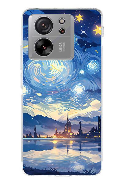 TechTree حافظة سيليكون متوافقة مع هاتف Xiaomi Mi 13T-13T PRO بتصميم السماء ال...