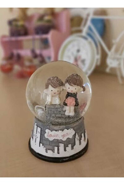 KAR KÜRESİ Kulede Aşk Küçük Boy Işıklı