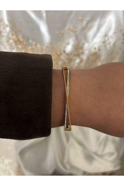 stainless steell Thin Cross Bar Steel Handcuff Bracelet