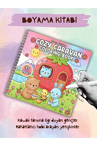 deniz9 Cozy Caravan Coloring Book – Kawaii & Cozy Tarz Boyama Kitabı