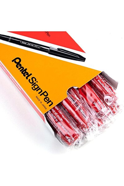 Pentel قلم توقيع بينتل الأصلي - أحمر (Pentel Sign Pen S520)