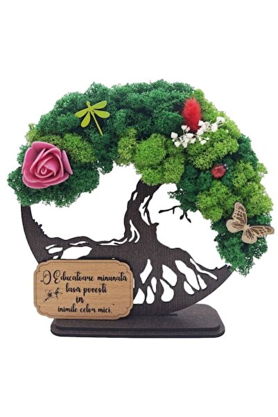 OEM Decorative Painting - The Tree of Life with Stabilized Lichens and Decora...