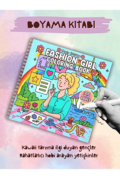 deniz9 Fashion Girl Boyama Kitabı
