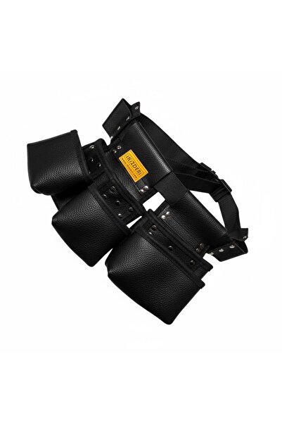 İKİZ DERİ ÜRÜNLERİ ÇOK AMAÇLI BEL TİPİ SİYAH DERİ ALET ÖNLÜĞÜ PALASKA KEMER