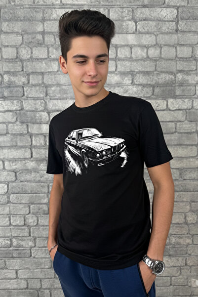 barsdepo Tricou imprimat LINE ART E30 CAR, Tricou unisex pentru copii/adulți ...