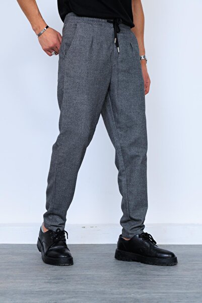 Megalomans Antrasit Beli Lastikli Kaşe Jogger