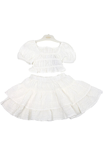 Serkon Costum pentru fetiță cu fustă plisată 0848