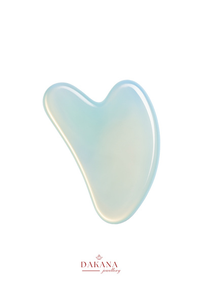DAKANA JEWELLERY Sertifikalı Opal Gua Sha Yüz Masaj Taşı