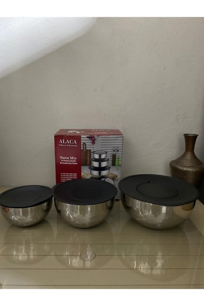 Alaca وعاء خلط من الفولاذ مكون من 9 قطع