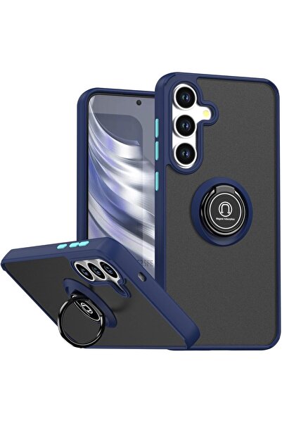 Rivor حافظة سامسونج جالاكسي S25 FE مع حامل وحماية للكاميرا وحواف ملونة وحلقة ...