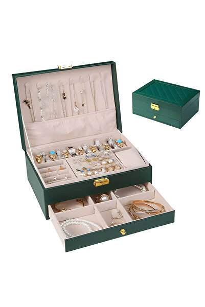 Teno Jewelry Green 3 Shelves