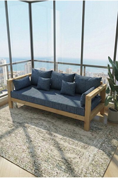 woodwork antalya SHEFIELD AHŞAP 3LÜ KANEPE