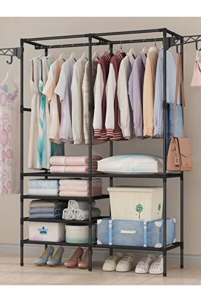 OEM Clothes Hanger 170 cm, Black, Metal/Plastic, Practical and Robust Support