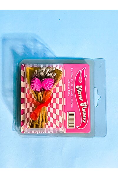 HediyelikÜrünler Mesajlı Aynalı Mini Çiçek Buketi – Arkasına Bakınca Yazı Görünen Sürpriz Ayna Çiçek