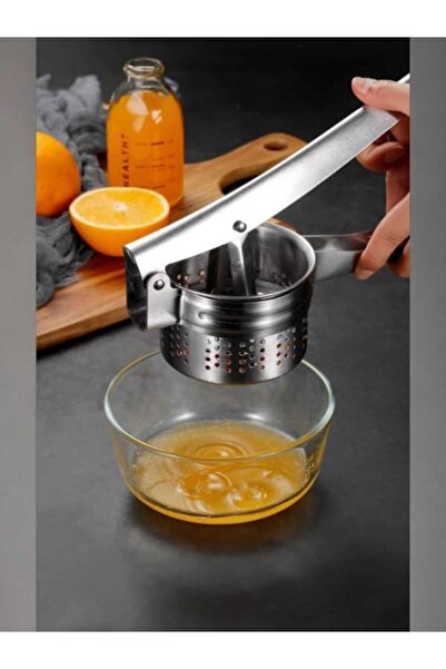 Funny Life Press Type Stainless Steel Potato Masher - Vegetable Fruit Puree P...