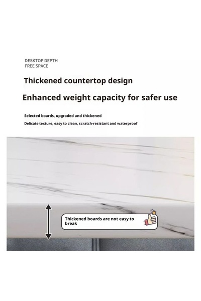 iron candy 120cm Rectangular Coffee Table Faux Marble Top Metal Legs Modern M...