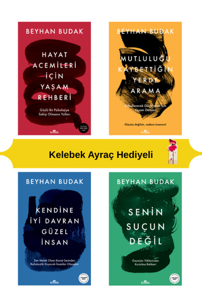 Kronik Kitap Beyhan Budak 4 Kitap Set Kelebek Ayraç Hediyeli