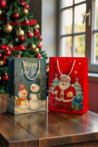 Denseden Santa Claus Snowman Christmas Gift Cardboard Bag