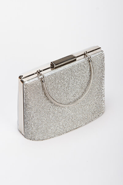 MFT AYAKKABI Evening Dress Portfolio Bag with Chain Strap and Crystal Stones