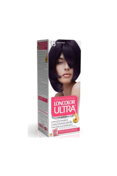 Loncolor Ultra Set 3 x Vopsea de Par 1.3 Negru Violet