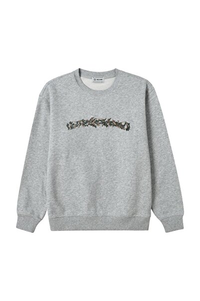 Giordano Men’s Relaxed French Terry Crew Neck Graphic Sweater