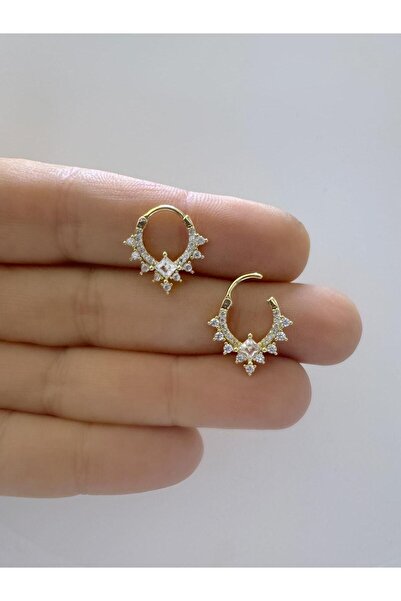 Arescollection 1 adet çelik zirkon taşlı septum daith helix lobe uyumlu piercing