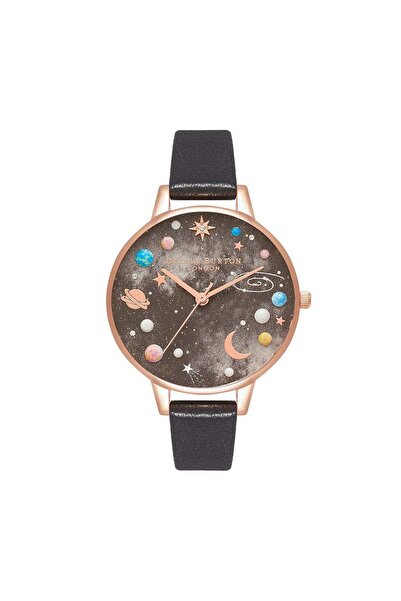 Olivia Burton Round Leather Analog Watch OB16GD83 for Women - 34 mm