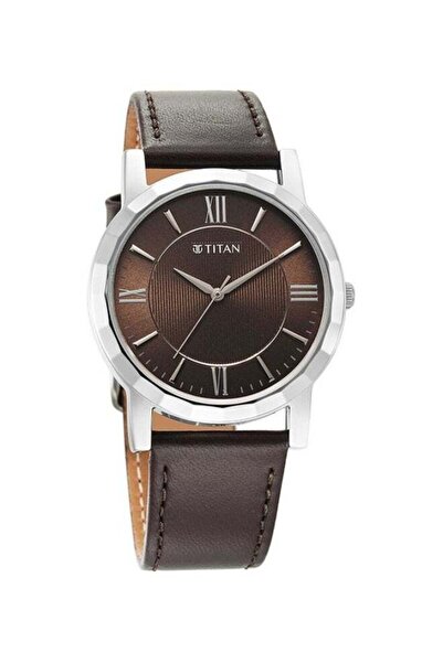 Titan Karishma Analog Watch with Brown Round Dial and Brown Leather Strap for...